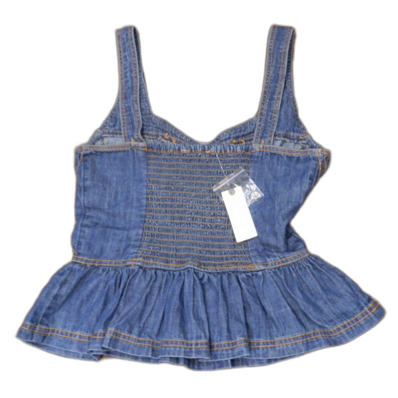 Pilcro Anthropologie Blue Denim Corset Tank Top Women's Size Small NWT - Picture 2 of 2